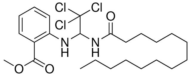 2-(2,2,2-TRICHLORO-1-TETRADECANOYLAMINO-ETHYLAMINO)-BENZOIC ACID METHYL ESTER