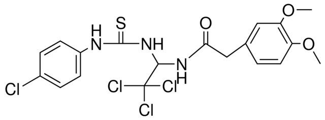 2-(3,4-DIMETHOXY-PH)-N-(2,2,2-TRICHLORO-1-(3-(4-CL-PH)-THIOUREIDO)-ET)-ACETAMIDE