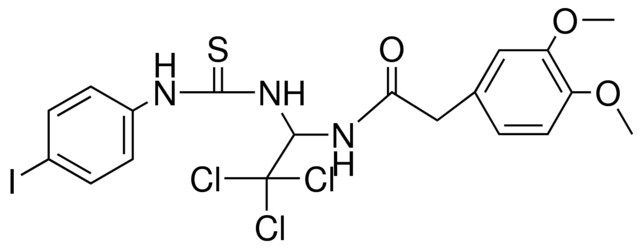 2-(3,4-DIMETHOXY-PH)-N-(2,2,2-TRICHLORO-1-(3-(4-I-PH)-THIOUREIDO)-ET)-ACETAMIDE