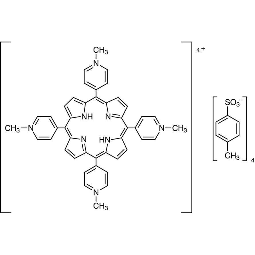 TMPyP [=α,β,γ,δ-Tetrakis(1-methylpyridinium-4-yl)porphyrin p-Toluenesulfonate] [Ultra-high sensitive spectrophotometric reagent for Cu, Mg] [For the simultaneous determination of metals by HPLC]