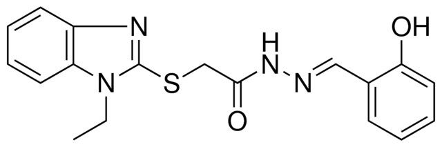 2-(1-ET-1H-BENZOIMIDAZOL-2-YLSULFANYL)-ACETIC ACID (2-HO-BENZYLIDENE)-HYDRAZIDE