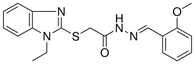 2-(1-ET-1H-BENZOIMIDAZOL-2-YLSULFANYL)-ACETIC ACID (2-MEO-BENZYLIDENE)-HYDRAZIDE