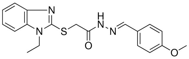 2-(1-ET-1H-BENZOIMIDAZOL-2-YLSULFANYL)-ACETIC ACID (4-MEO-BENZYLIDENE)-HYDRAZIDE