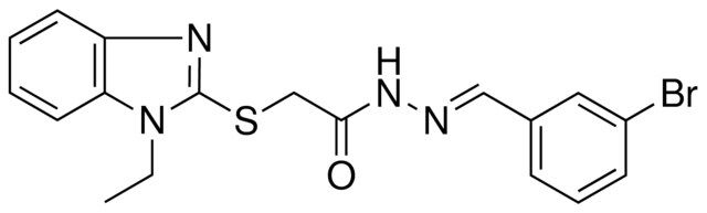 2-(1-ET-1H-BENZOIMIDAZOL-2-YLSULFANYL)-ACETIC ACID (3-BR-BENZYLIDENE)-HYDRAZIDE