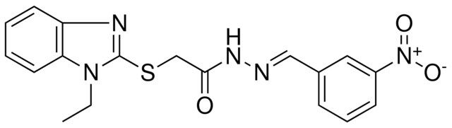 2-(1-ET-1H-BENZOIMIDAZOL-2-YLSULFANYL)ACETIC ACID (3-NITRO-BENZYLIDENE)HYDRAZIDE