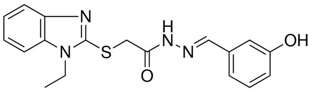 2-(1-ET-1H-BENZOIMIDAZOL-2-YLSULFANYL)-ACETIC ACID (3-HO-BENZYLIDENE)-HYDRAZIDE