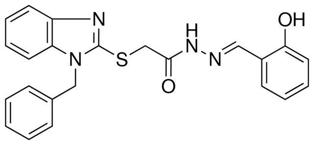 2-(1-BZL-1H-BENZOIMIDAZOL-2-YLSULFANYL)-ACETIC ACID (2-HO-BENZYLIDENE)-HYDRAZIDE