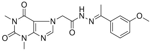 2-(1,3-DIMETHYL-2,6-DIOXO-1,2,3,6-TETRAHYDRO-7H-PURIN-7-YL)-N'-[(E)-1-(3-METHOXYPHENYL)ETHYLIDENE]ACETOHYDRAZIDE