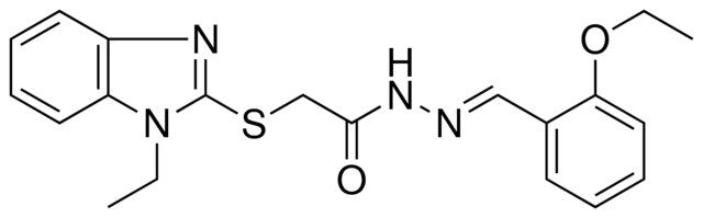 2-(1-ET-1H-BENZOIMIDAZOL-2-YLSULFANYL)-ACETIC ACID (2-ETO-BENZYLIDENE)-HYDRAZIDE