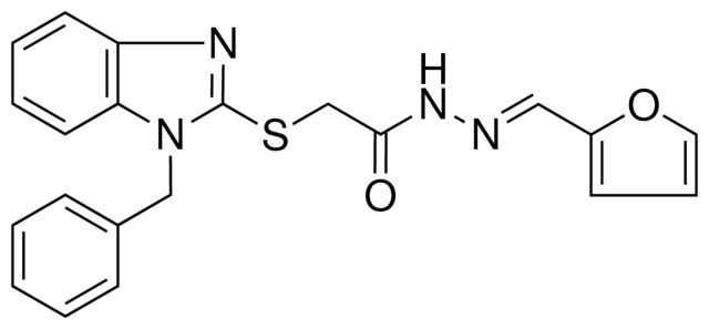 2-(1-BZL-1H-BENZOIMIDAZOL-2-YLSULFANYL)ACETIC ACID FURAN-2-YLMETHYLENE-HYDRAZIDE