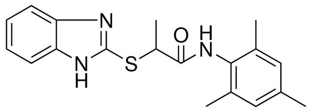 2-(1H-BENZOIMIDAZOL-2-YLSULFANYL)-N-(2,4,6-TRIMETHYL-PHENYL)-PROPIONAMIDE