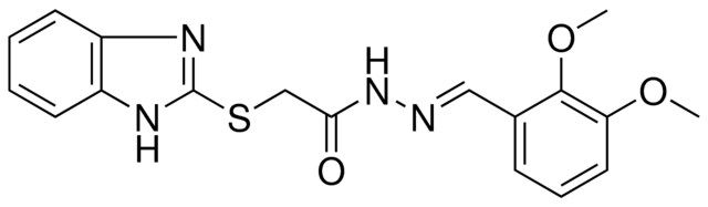 2-(1H-BENZOIMIDAZOL-2-YLSULFANYL)-ACETIC ACID (2,3-DI-MEO-BENZYLIDENE)-HYDRAZIDE