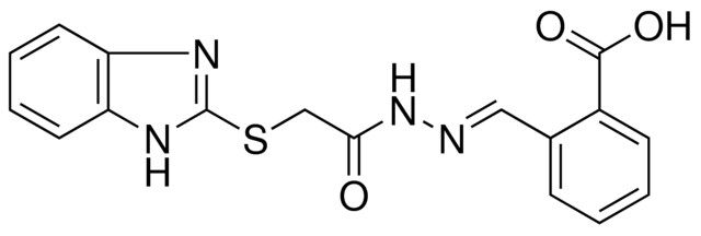 2-(2-((1H-BENZIMIDAZOL-2-YLTHIO)ACETYL)CARBOHYDRAZONOYL)BENZOIC ACID