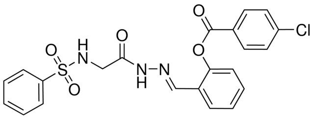 2-(2-(((PHENYLSULFONYL)AMINO)ACETYL)CARBOHYDRAZONOYL)PHENYL 4-CHLOROBENZOATE