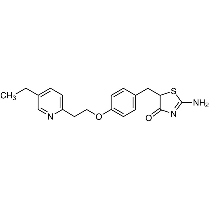 2-Amino-5-[4-[2-(5-ethyl-2-pyridyl)ethoxy]benzyl]thiazol-4(5H)-one