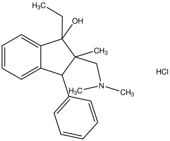 2-[(dimethylamino)methyl]-1-ethyl-2-methyl-3-phenyl-1-indanol hydrochloride