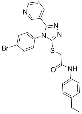 2-{[4-(4-BROMOPHENYL)-5-(3-PYRIDINYL)-4H-1,2,4-TRIAZOL-3-YL]SULFANYL}-N-(4-ETHYLPHENYL)ACETAMIDE