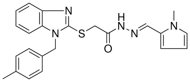 2-{[1-(4-METHYLBENZYL)-1H-BENZIMIDAZOL-2-YL]SULFANYL}-N'-[(E)-(1-METHYL-1H-PYRROL-2-YL)METHYLIDENE]ACETOHYDRAZIDE