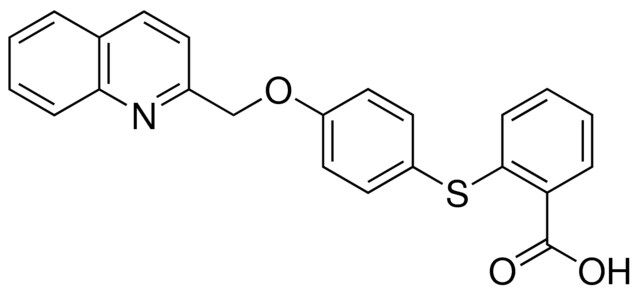 2-[[4-(2-QUINOLINYLMETHOXY)PHENYL]SULFANYL]BENZOIC ACID