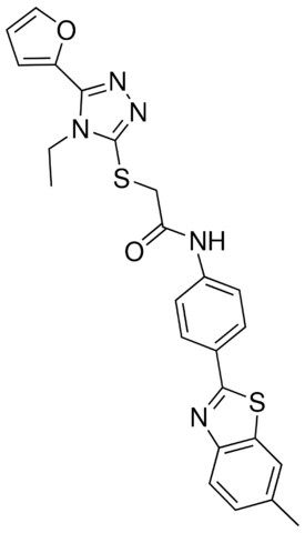 2-{[4-ETHYL-5-(2-FURYL)-4H-1,2,4-TRIAZOL-3-YL]SULFANYL}-N-[4-(6-METHYL-1,3-BENZOTHIAZOL-2-YL)PHENYL]ACETAMIDE