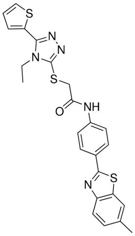 2-{[4-ETHYL-5-(2-THIENYL)-4H-1,2,4-TRIAZOL-3-YL]SULFANYL}-N-[4-(6-METHYL-1,3-BENZOTHIAZOL-2-YL)PHENYL]ACETAMIDE