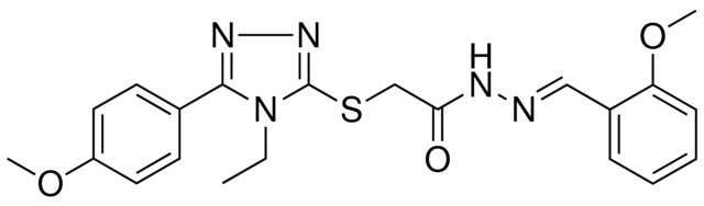 2-{[4-ETHYL-5-(4-METHOXYPHENYL)-4H-1,2,4-TRIAZOL-3-YL]SULFANYL}-N'-[(E)-(2-METHOXYPHENYL)METHYLIDENE]ACETOHYDRAZIDE