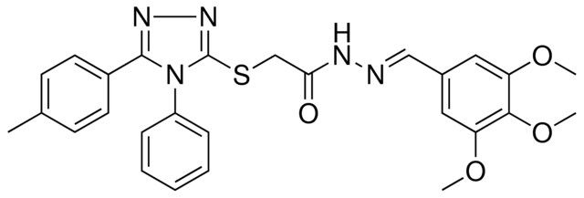 2-{[5-(4-METHYLPHENYL)-4-PHENYL-4H-1,2,4-TRIAZOL-3-YL]SULFANYL}-N'-[(E)-(3,4,5-TRIMETHOXYPHENYL)METHYLIDENE]ACETOHYDRAZIDE