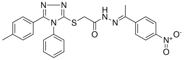 2-{[5-(4-METHYLPHENYL)-4-PHENYL-4H-1,2,4-TRIAZOL-3-YL]SULFANYL}-N'-[(E)-1-(4-NITROPHENYL)ETHYLIDENE]ACETOHYDRAZIDE