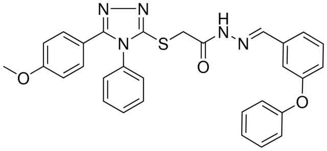 2-{[5-(4-METHOXYPHENYL)-4-PHENYL-4H-1,2,4-TRIAZOL-3-YL]SULFANYL}-N'-[(E)-(3-PHENOXYPHENYL)METHYLIDENE]ACETOHYDRAZIDE