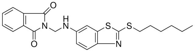 2-((2-HEXYLSULFANYL-BENZOTHIAZOL-6-YLAMINO)-METHYL)-ISOINDOLE-1,3-DIONE