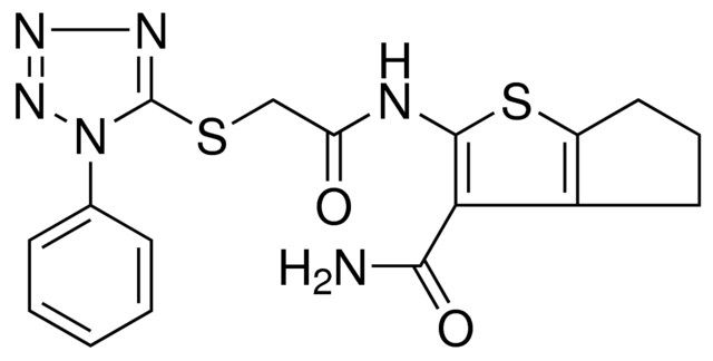 2-({[(1-PHENYL-1H-TETRAAZOL-5-YL)SULFANYL]ACETYL}AMINO)-5,6-DIHYDRO-4H-CYCLOPENTA[B]THIOPHENE-3-CARBOXAMIDE