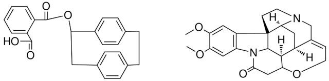 2-{[TRICYCLO[8.2.2.2(4,7)]HEXADECA-1(12),4,6,10,13,15-HEXAEN-2-YLOXY]CARBONYL}BENZOIC ACID COMPOUND WITH 2,3-DIMETHOXYSTRYCHNIDIN-10-ONE