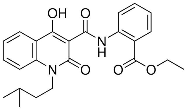 2-((4-HO-1-(3-ME-BU)-2-OXO-2H-QUINOLINE-3-CARBONYL)-AMINO)-BENZOIC ACID ET ESTER