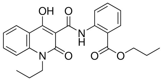 2-((4-HO-2-OXO-1-PR-1,2-2H-QUINOLINE-3-CARBONYL)-AMINO)-BENZOIC ACID PR ESTER