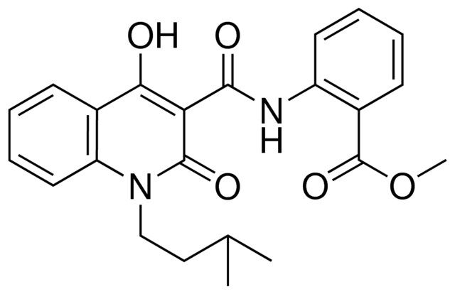 2-((4-HO-1-(3-ME-BU)-2-OXO-2H-QUINOLINE-3-CARBONYL)-AMINO)-BENZOIC ACID ME ESTER