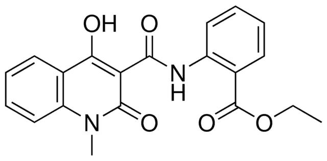 2-((4-HO-1-ME-2-OXO-1,2-2H-QUINOLINE-3-CARBONYL)-AMINO)-BENZOIC ACID ETHYL ESTER