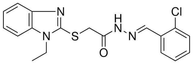 2-(1-ET-1H-BENZOIMIDAZOL-2-YLSULFANYL)-ACETIC ACID (2-CL-BENZYLIDENE)-HYDRAZIDE