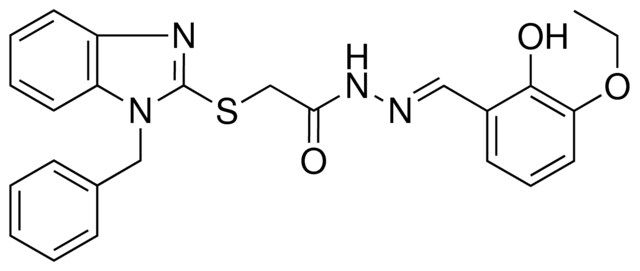 2-[(1-BENZYL-1H-BENZIMIDAZOL-2-YL)SULFANYL]-N'-[(E)-(3-ETHOXY-2-HYDROXYPHENYL)METHYLIDENE]ACETOHYDRAZIDE