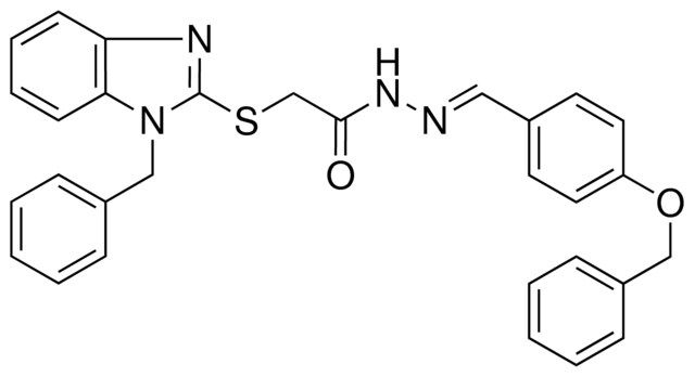 2-[(1-BENZYL-1H-BENZIMIDAZOL-2-YL)SULFANYL]-N'-{(E)-[4-(BENZYLOXY)PHENYL]METHYLIDENE}ACETOHYDRAZIDE