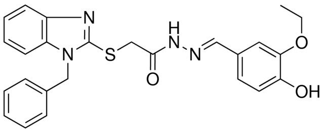 2-[(1-BENZYL-1H-BENZIMIDAZOL-2-YL)SULFANYL]-N'-[(E)-(3-ETHOXY-4-HYDROXYPHENYL)METHYLIDENE]ACETOHYDRAZIDE