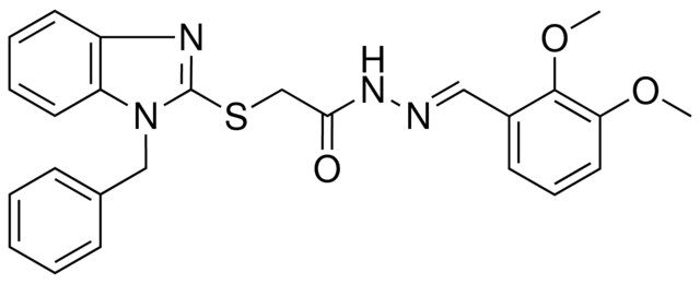 2-[(1-BENZYL-1H-BENZIMIDAZOL-2-YL)SULFANYL]-N'-[(E)-(2,3-DIMETHOXYPHENYL)METHYLIDENE]ACETOHYDRAZIDE