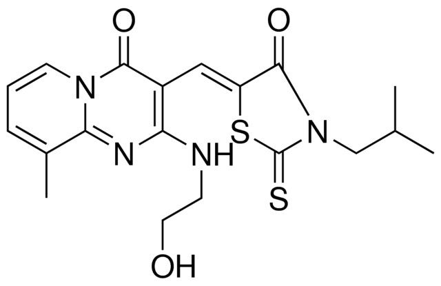 2-[(2-HYDROXYETHYL)AMINO]-3-[(Z)-(3-ISOBUTYL-4-OXO-2-THIOXO-1,3-THIAZOLIDIN-5-YLIDENE)METHYL]-9-METHYL-4H-PYRIDO[1,2-A]PYRIMIDIN-4-ONE