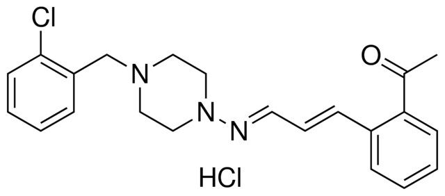 1(2-(3-(4-(2-CL-BENZYL)-PIPERAZIN-1-YLIMINO)-PROPENYL)PH)ETHANONE, HYDROCHLORIDE