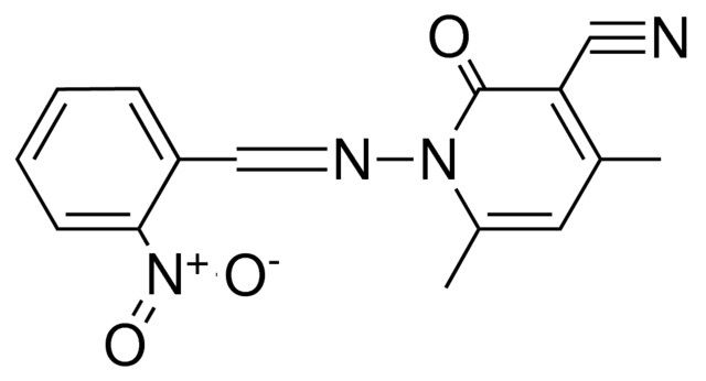 1,2-DIHYDRO-4,6-DIMETHYL-1-(2-NITROBENZYLIDENEAMINO)-2-OXONICOTINONITRILE