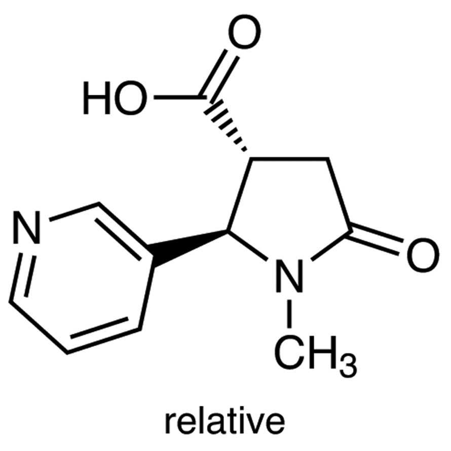 trans-1-Methyl-4-carboxy-5-(3-pyridyl)-2-pyrrolidinone