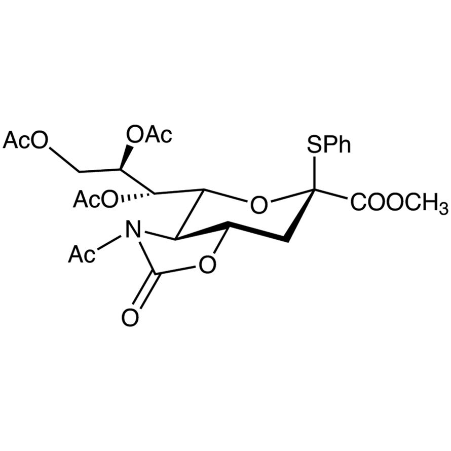 Methyl 5-Acetamido-7,8,9-tri-O-acetyl-5-N,4-O-carbonyl-3,5-dideoxy-2-S-phenyl-2-thio-D-glycero-β-D-galacto-2-nonulopyranosylonate