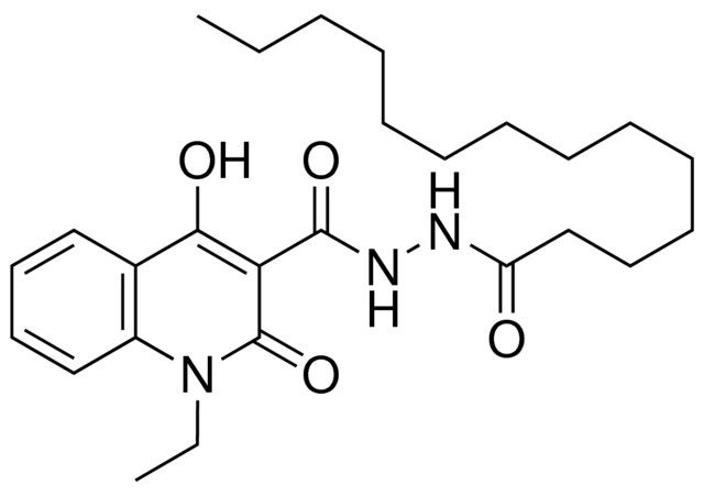 1-ETHYL-4-HO-2-OXO-1,2-2H-QUINOLINE-3-CARBOXYLIC ACID N'-TETRADECANOYL-HYDRAZIDE