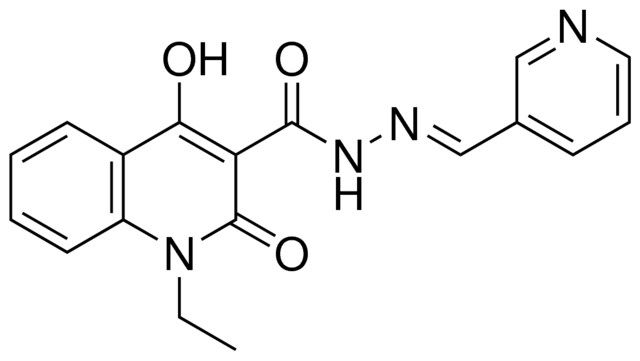 1-ET-4-HO-2-OXO-N'-(3-PYRIDINYLMETHYLENE)-1,2-DIHYDRO-3-QUINOLINECARBOHYDRAZIDE