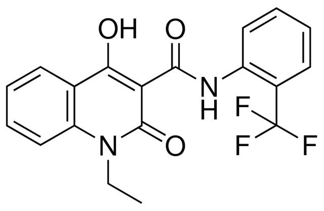 1-ET-4-HO-2-OXO-1,2-2H-QUINOLINE-3-CARBOXYLIC ACID (2-TRIFLUOROMETHYL-PH)-AMIDE