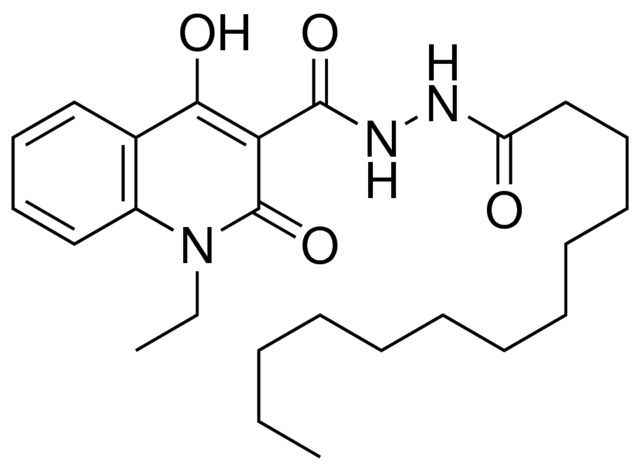 1-ET-4-HO-2-OXO-1,2-DIHYDRO-QUINOLINE-3-CARBOXYLIC ACID N'-TRIDECANOYL-HYDRAZIDE